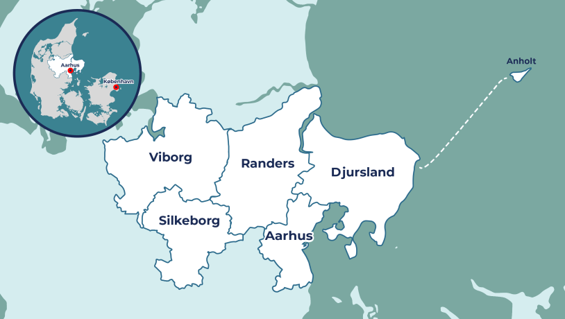 Map of the Aarhus Region