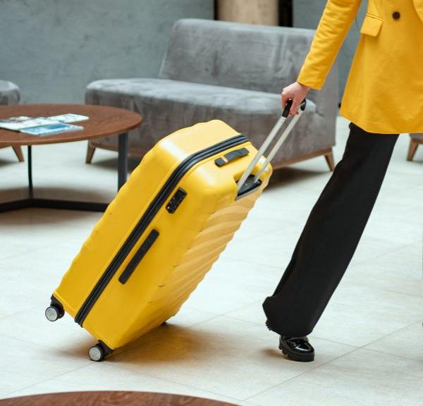 Travel with suitcase