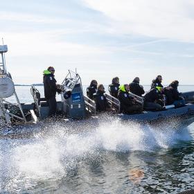 RIB boat with Aarhus SeaRangers